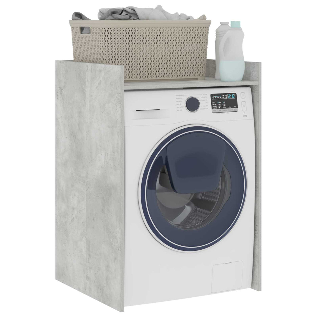 vidaXL Wash Machine Cabinet Concrete Grey 67.5 x 62 x 97 cm