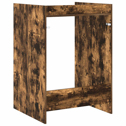 vidaXL Wash Machine Cabinet with Storage Smoked Oak 67.5 x 62 x 97 cm