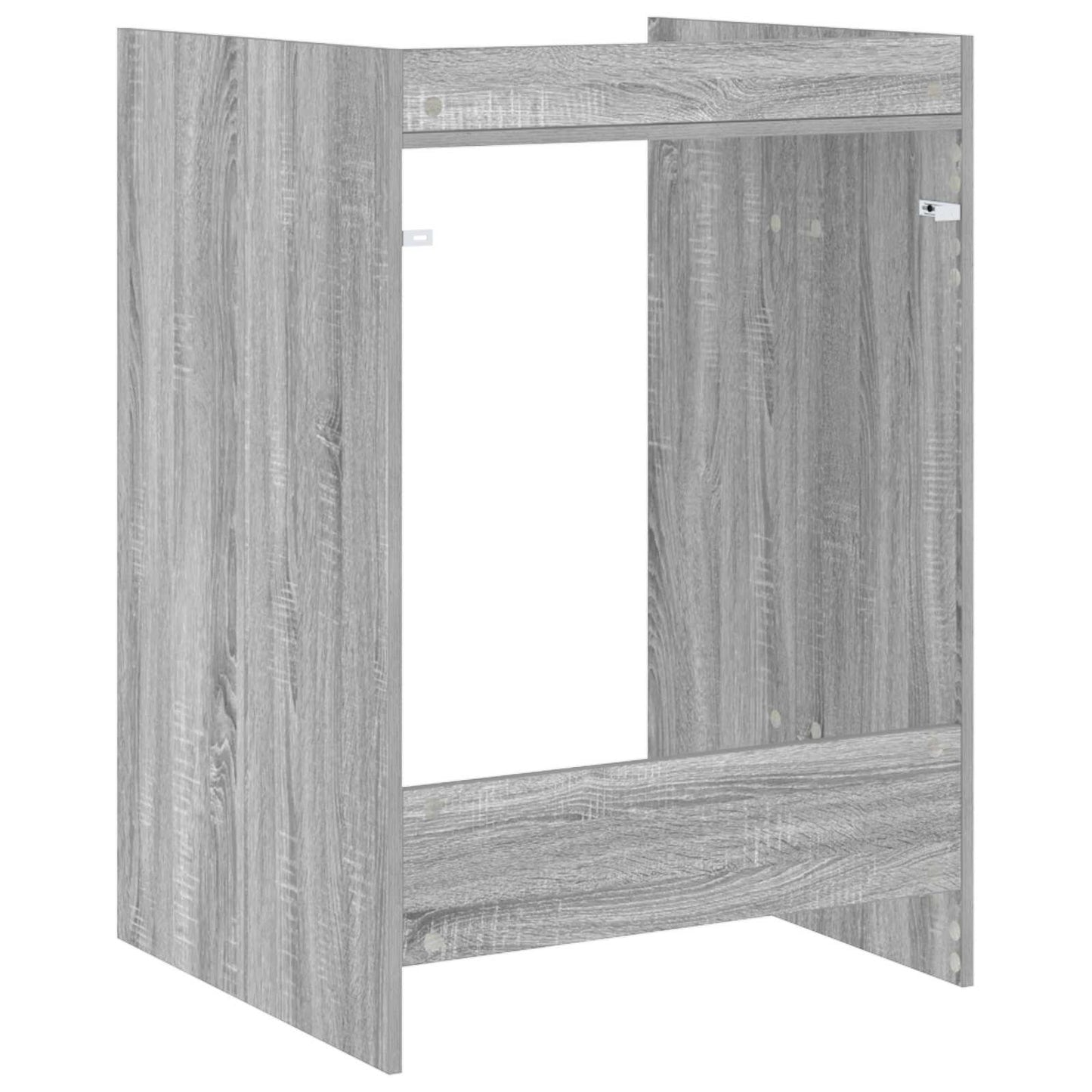 vidaXL Wash Machine Cabinet with Storage Grey Sonoma 67.5 x 62 x 97 cm