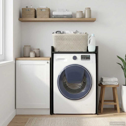 vidaXL Wash Machine Cabinet with Storage Black Oak 67.5 x 48 x 97 cm