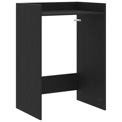 vidaXL Wash Machine Cabinet with Storage Black Oak 67.5 x 48 x 97 cm