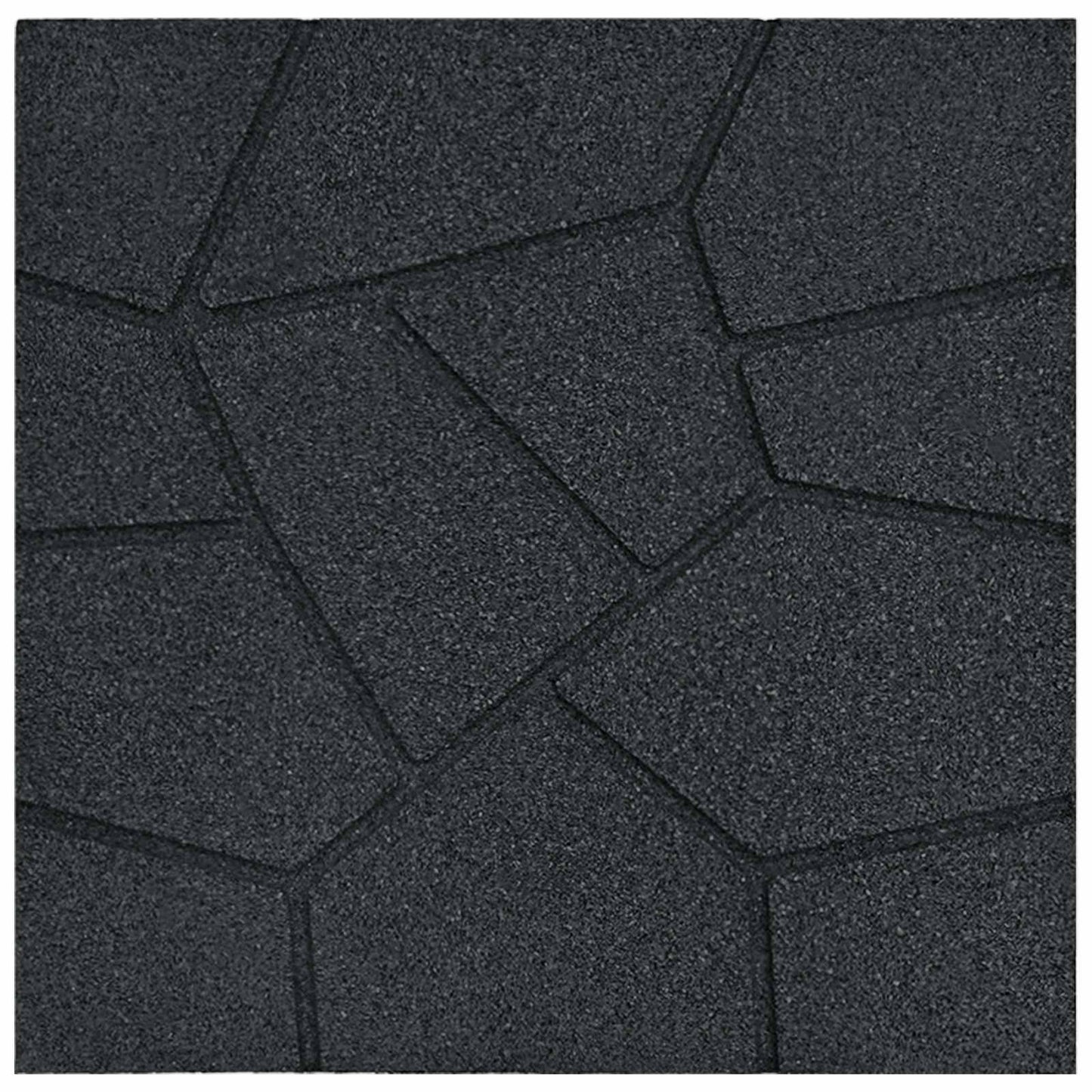 vidaXL Stepping Stone 6 pcs Black 40.5 x 40.5 x 2 cm Rubber
