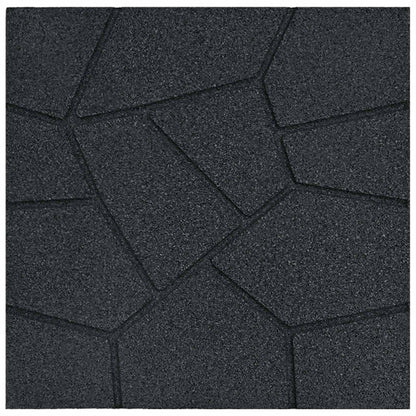 vidaXL Stepping Stone 6 pcs Black 40.5 x 40.5 x 2 cm Rubber