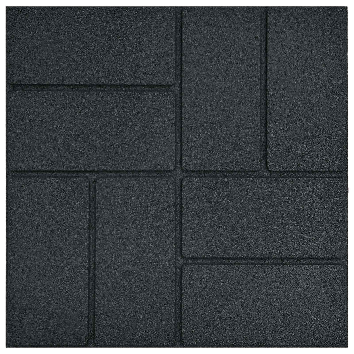 vidaXL Stepping Stone 6 pcs Black 40.5 x 40.5 x 2 cm Rubber