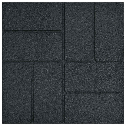 vidaXL Stepping Stone 6 pcs Black 40.5 x 40.5 x 2 cm Rubber