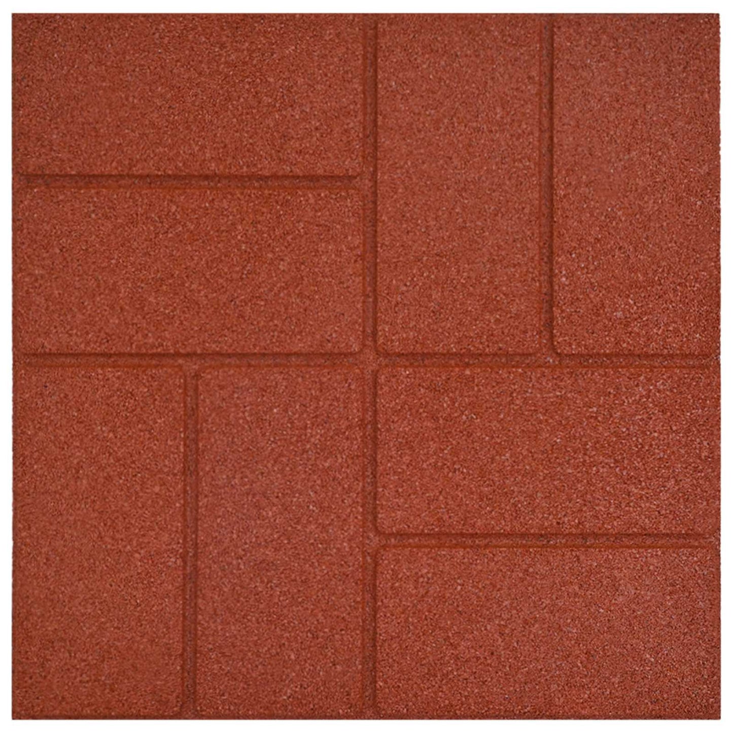 vidaXL Stepping Stone 6 pcs Red 40.5 x 40.5 x 2 cm Rubber