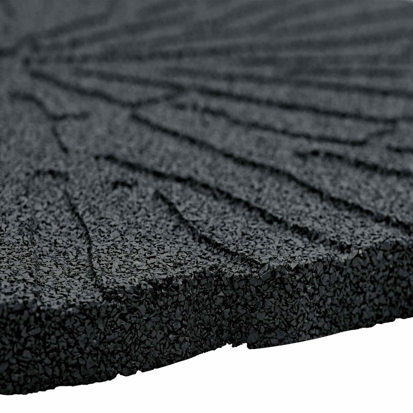 vidaXL Stepping Stone 6 pcs Black Ø 45 x 1.8 cm Rubber