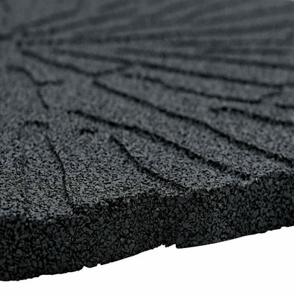 vidaXL Stepping Stone 6 pcs Black Ø 45 x 1.8 cm Rubber