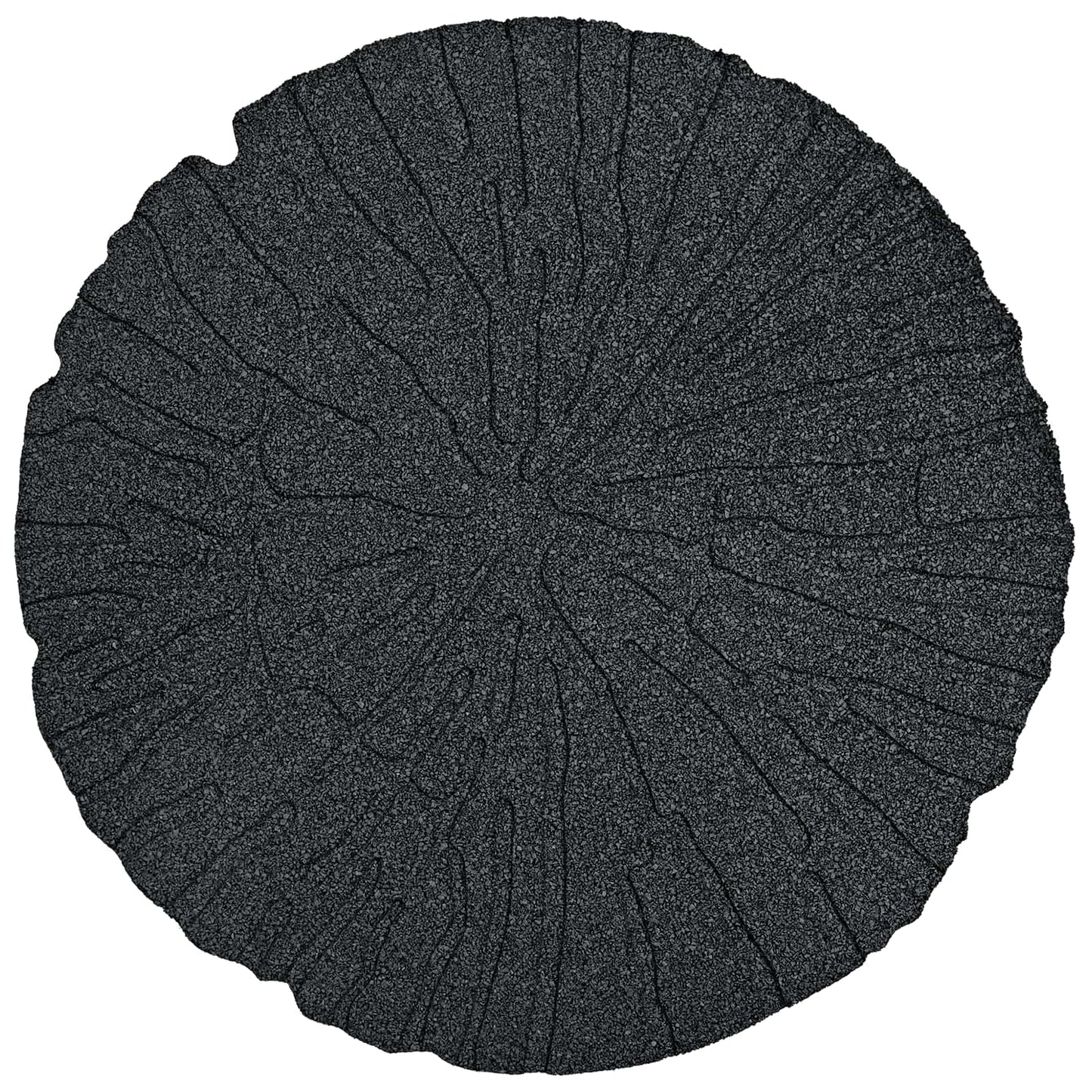 vidaXL Stepping Stone 6 pcs Black Ø 45 x 1.8 cm Rubber