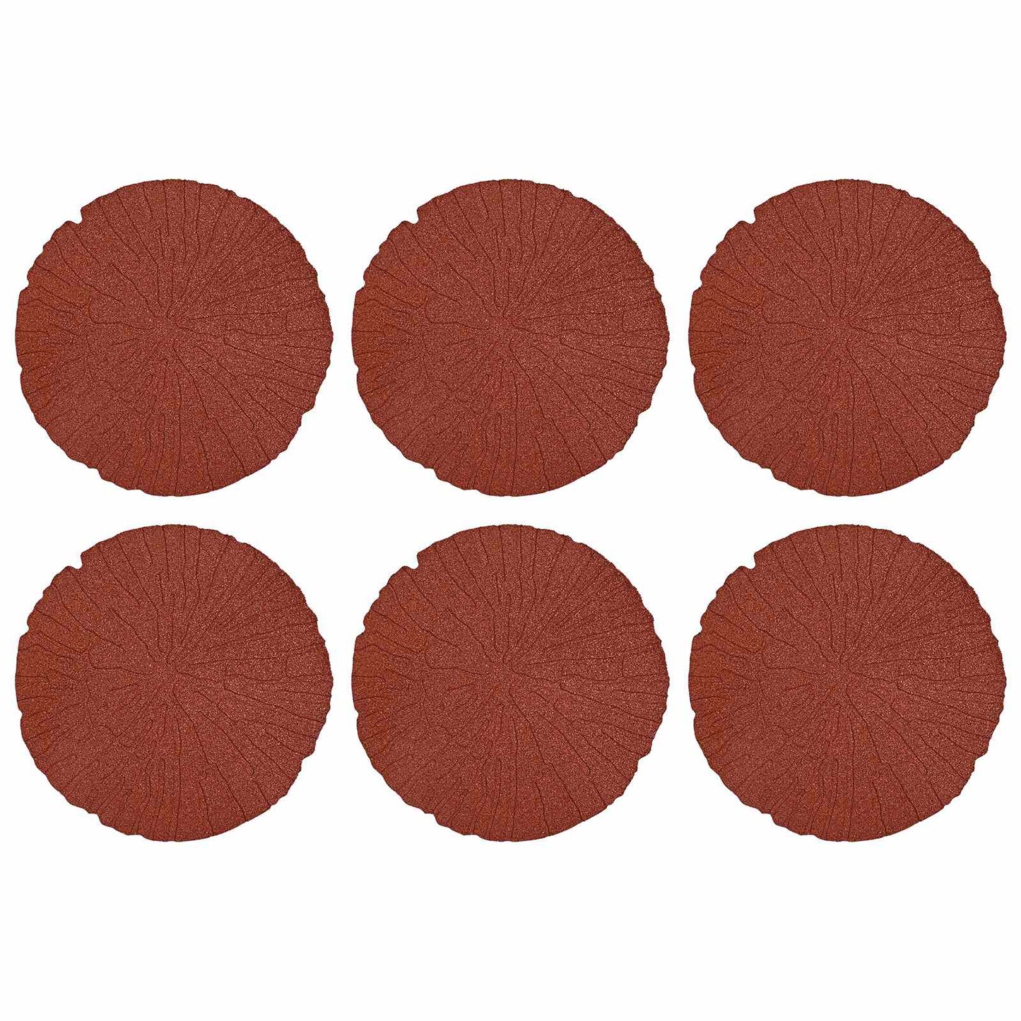 vidaXL Stepping Stone 6 pcs Red Ø 45 x 1.8 cm Rubber