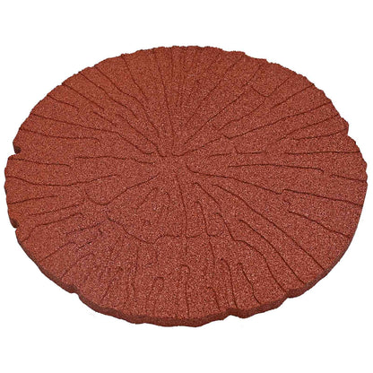 vidaXL Stepping Stone 6 pcs Red Ø 45 x 1.8 cm Rubber