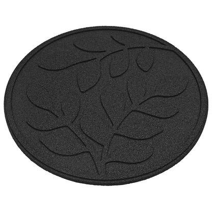 vidaXL Stepping Stone 6 pcs Black Ø 44 x 2 cm Rubber