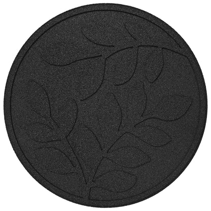 vidaXL Stepping Stone 6 pcs Black Ø 44 x 2 cm Rubber