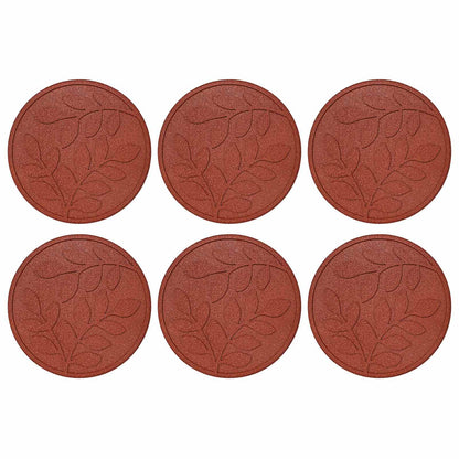 vidaXL Stepping Stone 6 pcs Red Ø 44 x 2 cm Rubber