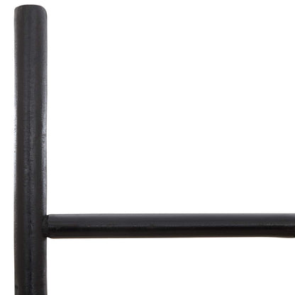 vidaXL Blanket Ladder Black 50 x 190 cm Bamboo