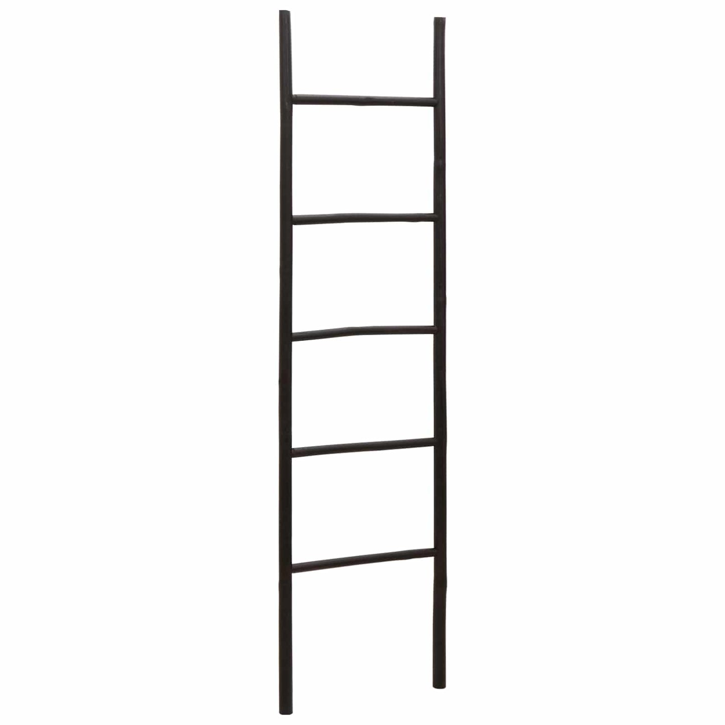 vidaXL Blanket Ladder Black 50 x 190 cm Bamboo