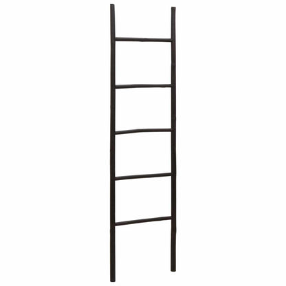 vidaXL Blanket Ladder Black 50 x 190 cm Bamboo