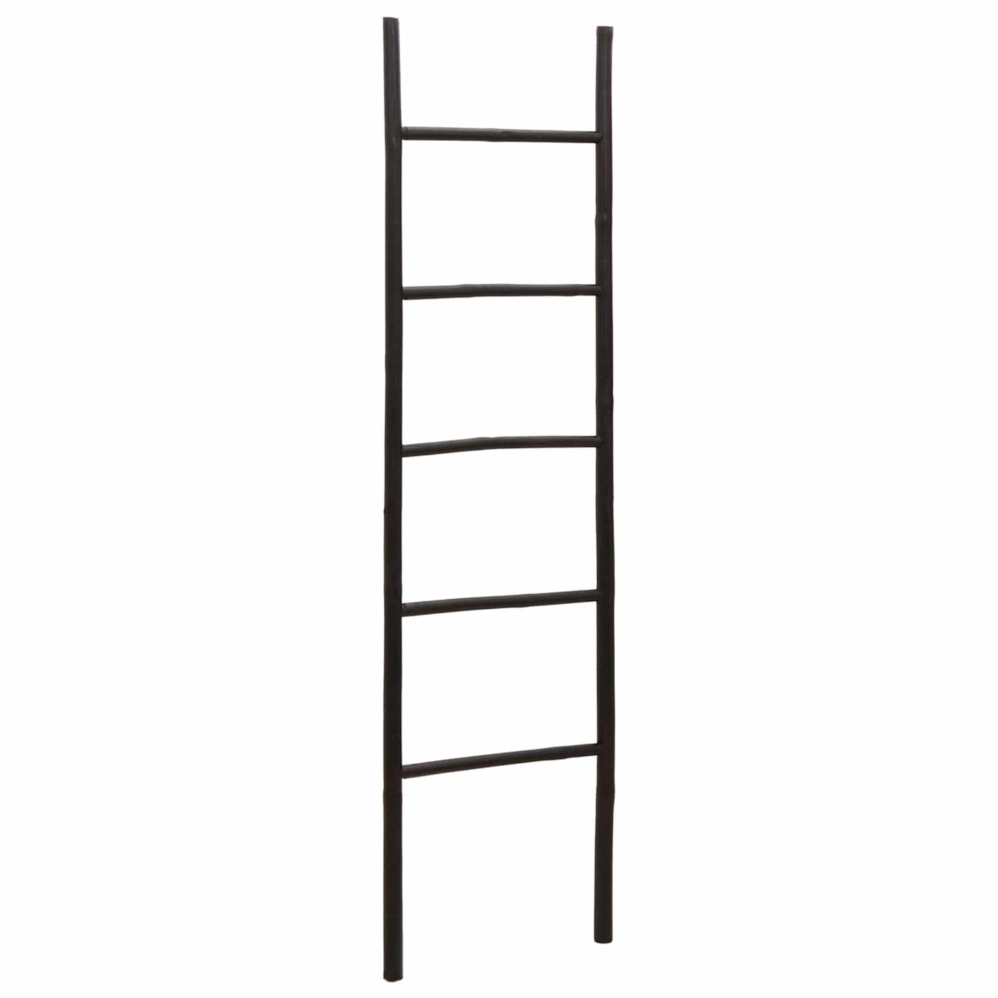 vidaXL Blanket Ladder Black 40 x 150 cm Bamboo