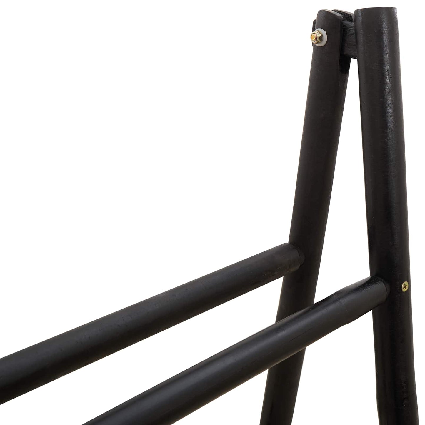 vidaXL Double-Sided Blanket Ladder Black 50 x 50 x 159 cm Bamboo