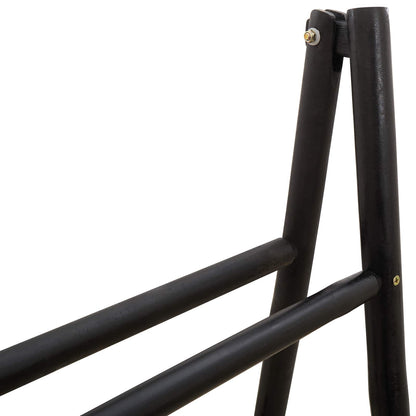 vidaXL Double-Sided Blanket Ladder Black 50 x 50 x 159 cm Bamboo