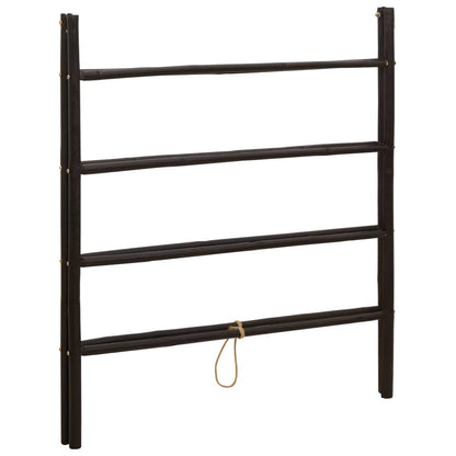 vidaXL Double-Sided Blanket Ladder Black 90 x 50 x 100 cm Bamboo