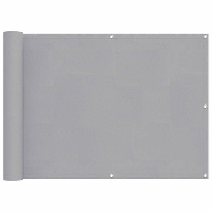 vidaXL Balcony Screen Light Grey 75 x 200 cm PU coated oxford alu