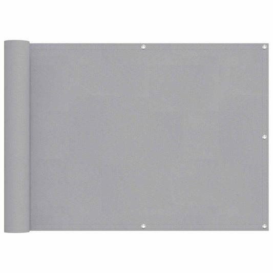vidaXL Balcony Screen Light Grey 75 x 200 cm PU coated oxford alu