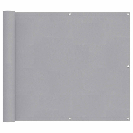 vidaXL Balcony Screen Light Grey 100 x 400 cm Oxford Fabric
