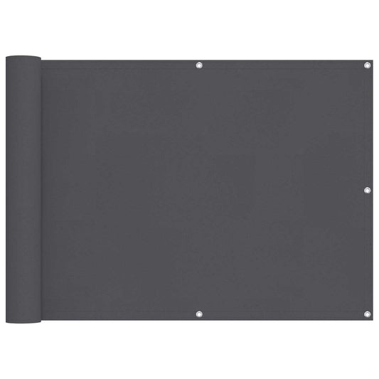 vidaXL Balcony Screen Anthracite 75 x 200 cm PU coated oxford alu