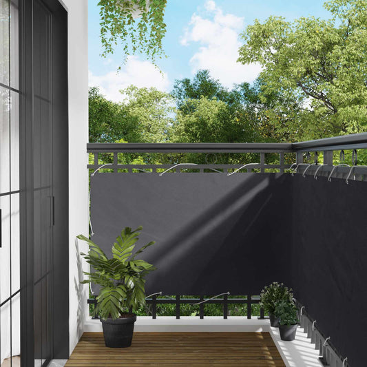 vidaXL Balcony Screen Anthracite 100 x 500 cm Oxford Fabric