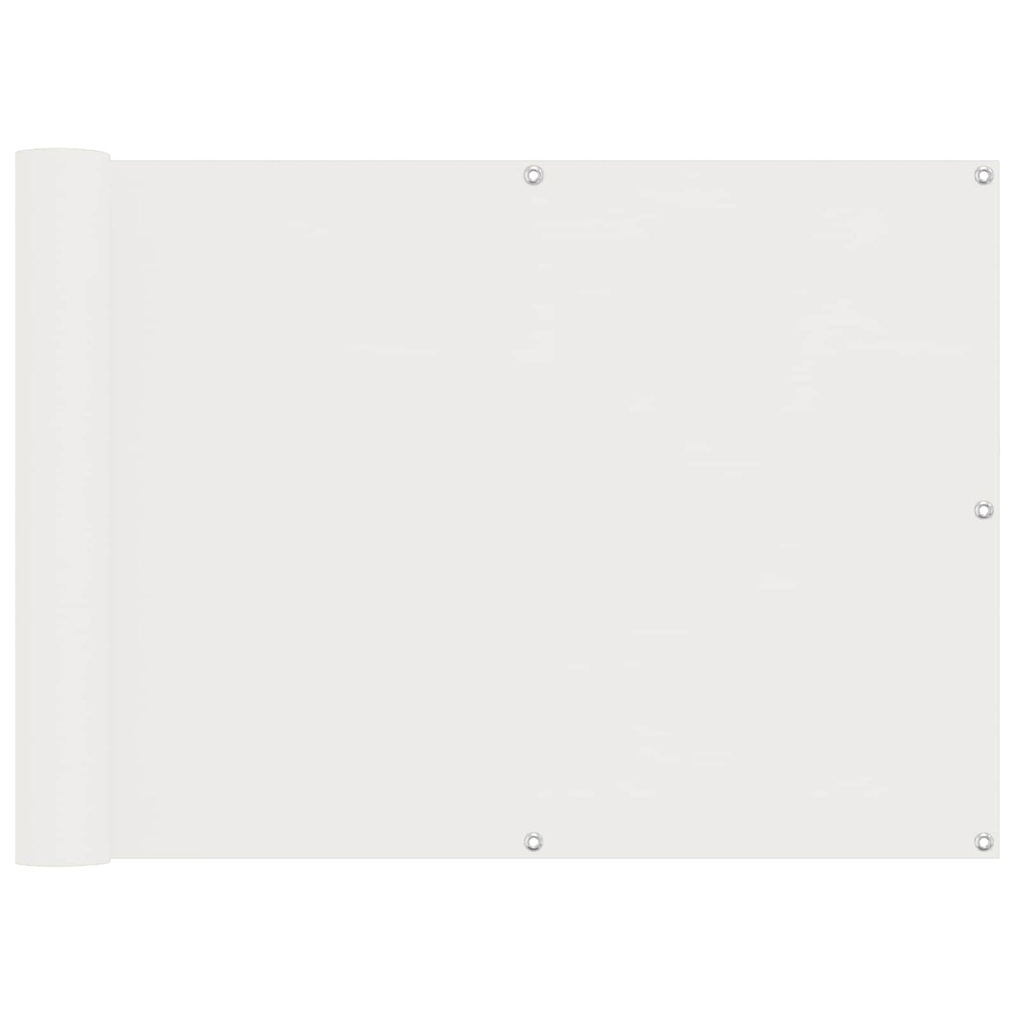 vidaXL Balcony Screen White 75 x 200 cm PU coated oxford alu