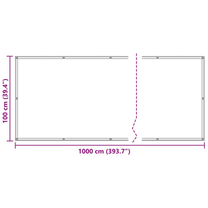 vidaXL Balcony Screen White 100 x 1000 cm Oxford Fabric