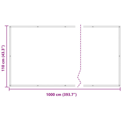 vidaXL Balcony Screen White 110 x 1000 cm Oxford Fabric