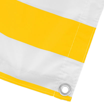 vidaXL Balcony Screen Yellow and White 100 x 400 cm Oxford Fabric