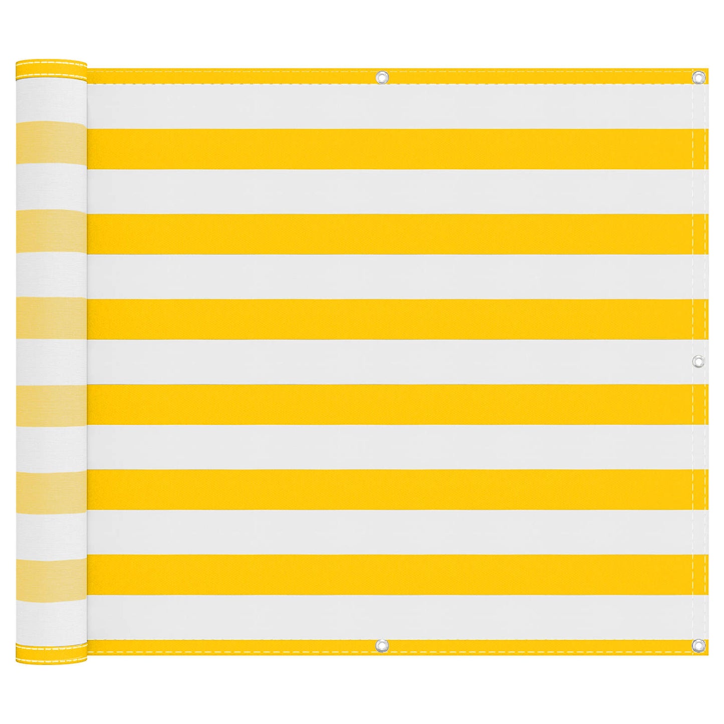 vidaXL Balcony Screen Yellow and White 100 x 400 cm Oxford Fabric