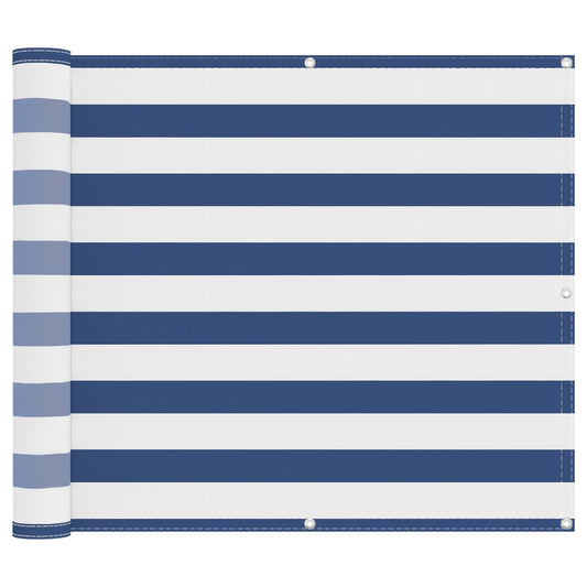 vidaXL Balcony Screen Blue and White 100 x 200 cm Oxford Fabric