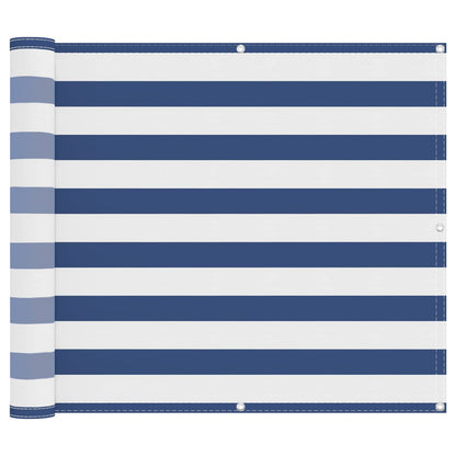 vidaXL Balcony Screen Blue and White 100 x 300 cm Oxford Fabric