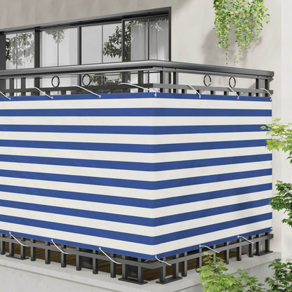 vidaXL Balcony Screen Blue and White 110 x 300 cm Oxford Fabric