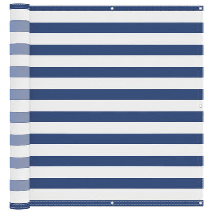 vidaXL Balcony Screen Blue and White 110 x 600 cm Oxford Fabric