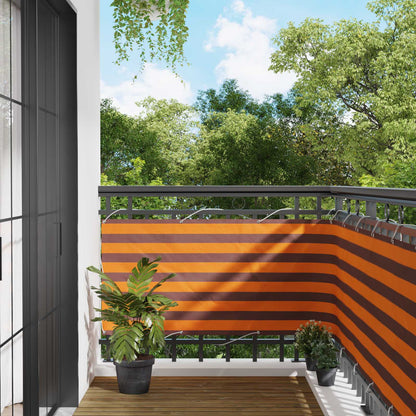 vidaXL Balcony Screen Orange and Brown 75 x 200 cm