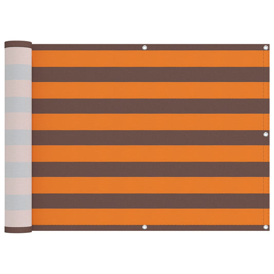 vidaXL Balcony Screen Orange and Brown 75 x 200 cm