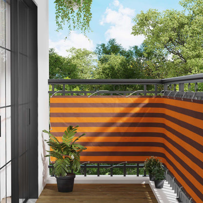 vidaXL Balcony Screen Orange and Brown 100 x 200 cm Oxford Fabric