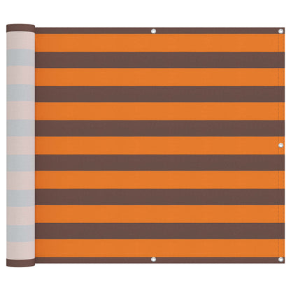 vidaXL Balcony Screen Orange and Brown 100 x 200 cm Oxford Fabric