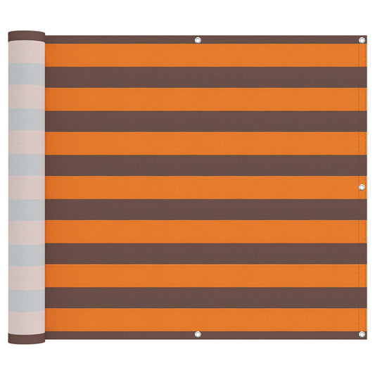 vidaXL Balcony Screen Orange and Brown 100 x 200 cm Oxford Fabric