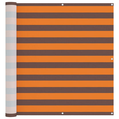 vidaXL Balcony Screen Orange and Brown 110 x 800 cm Oxford Fabric