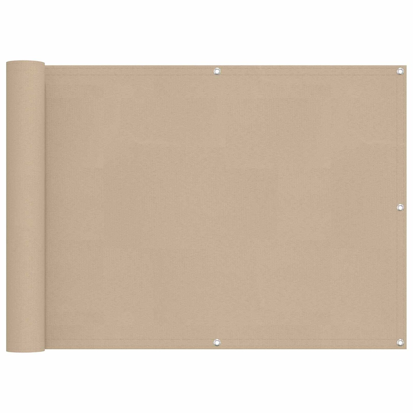 vidaXL Balcony Screen Beige 75 x 200 cm PU coated oxford alu