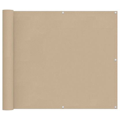 vidaXL Balcony Screen Beige 100 x 300 cm Oxford Fabric