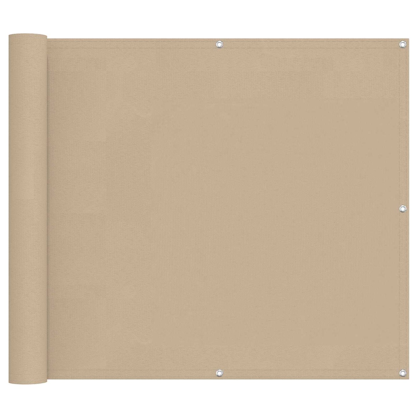 vidaXL Balcony Screen Beige 100 x 500 cm Oxford Fabric