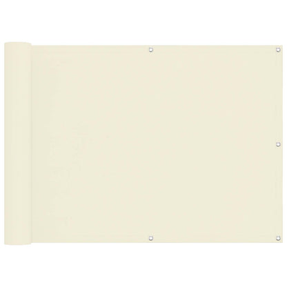 vidaXL Balcony Screen Cream 75 x 200 cm Oxford Fabric