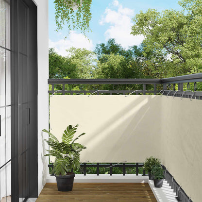 vidaXL Balcony Screen Cream 100 x 300 cm Oxford Fabric